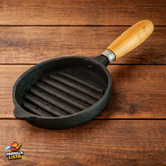 Provoletera con mango fundicion de hierro rayada